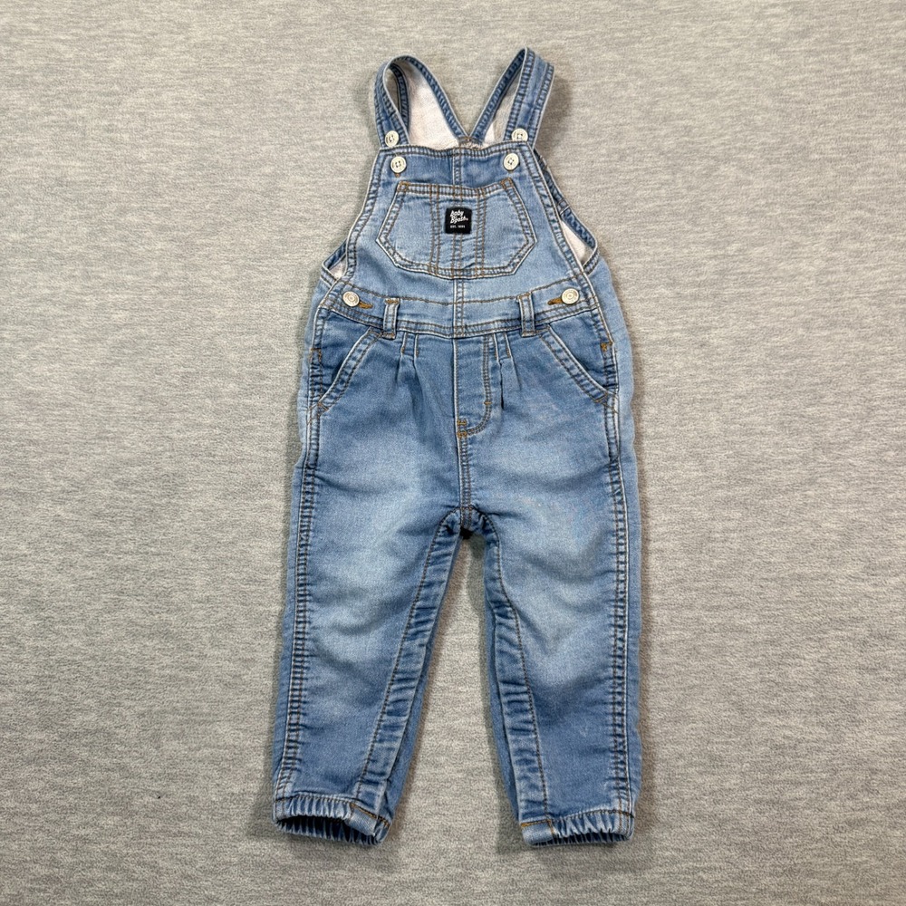 Baby B'gosh Overalls Baby Boy 18M Blue Denim‎ Adjustable Classic Jean